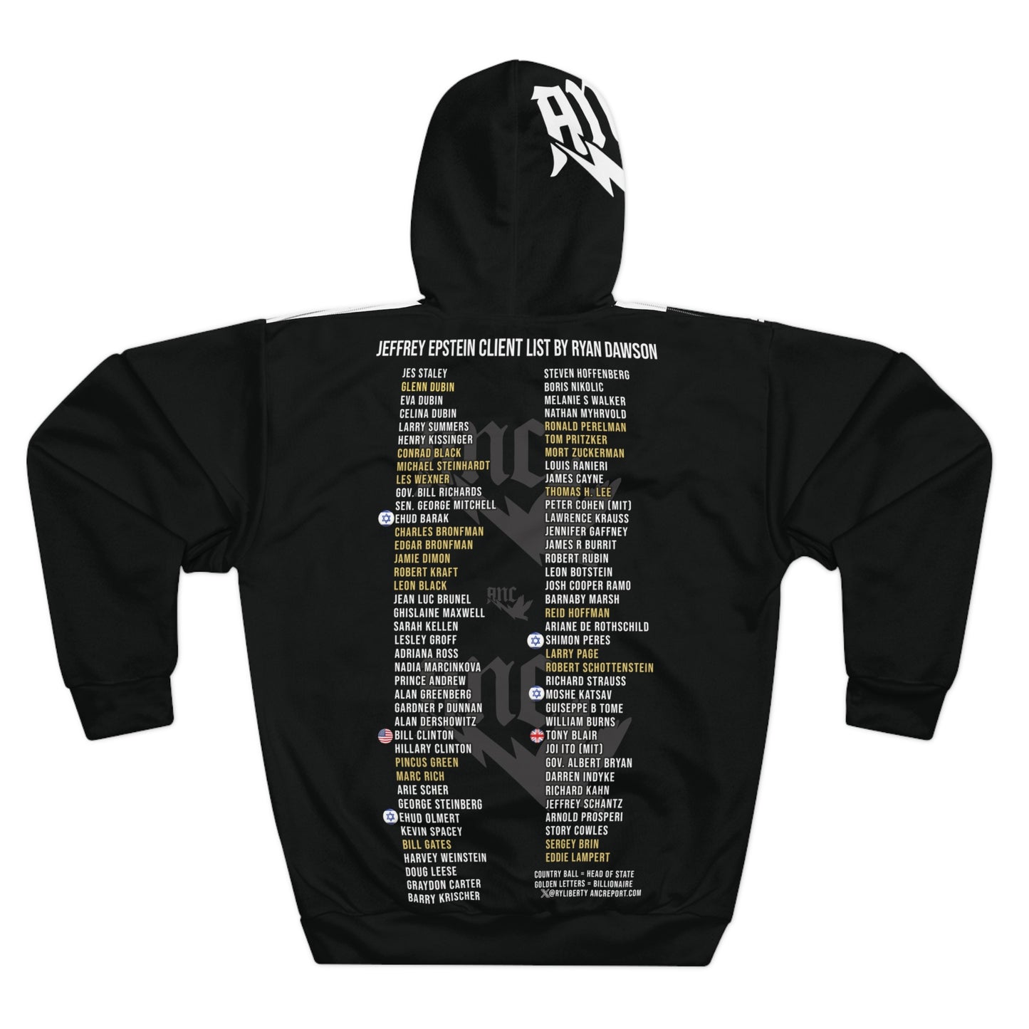 Epstein Map and Clients list hoodie